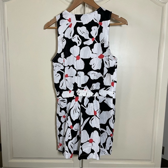 Modcloth Floral Printed Just Want to Have Sun Surplice Romper Size Medium Retro - Picture 5 of 9